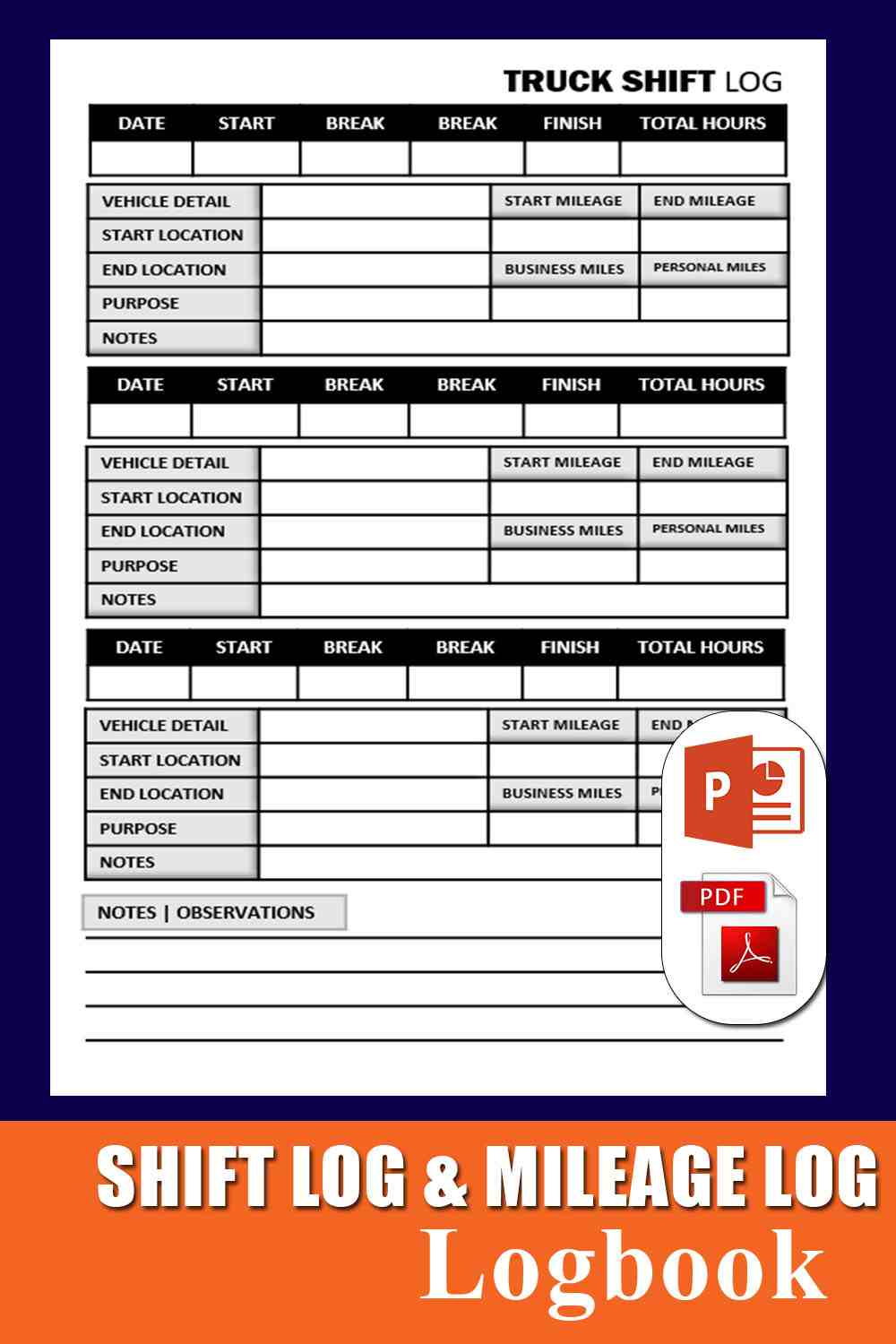  Printable Truck Driver Log Book Template